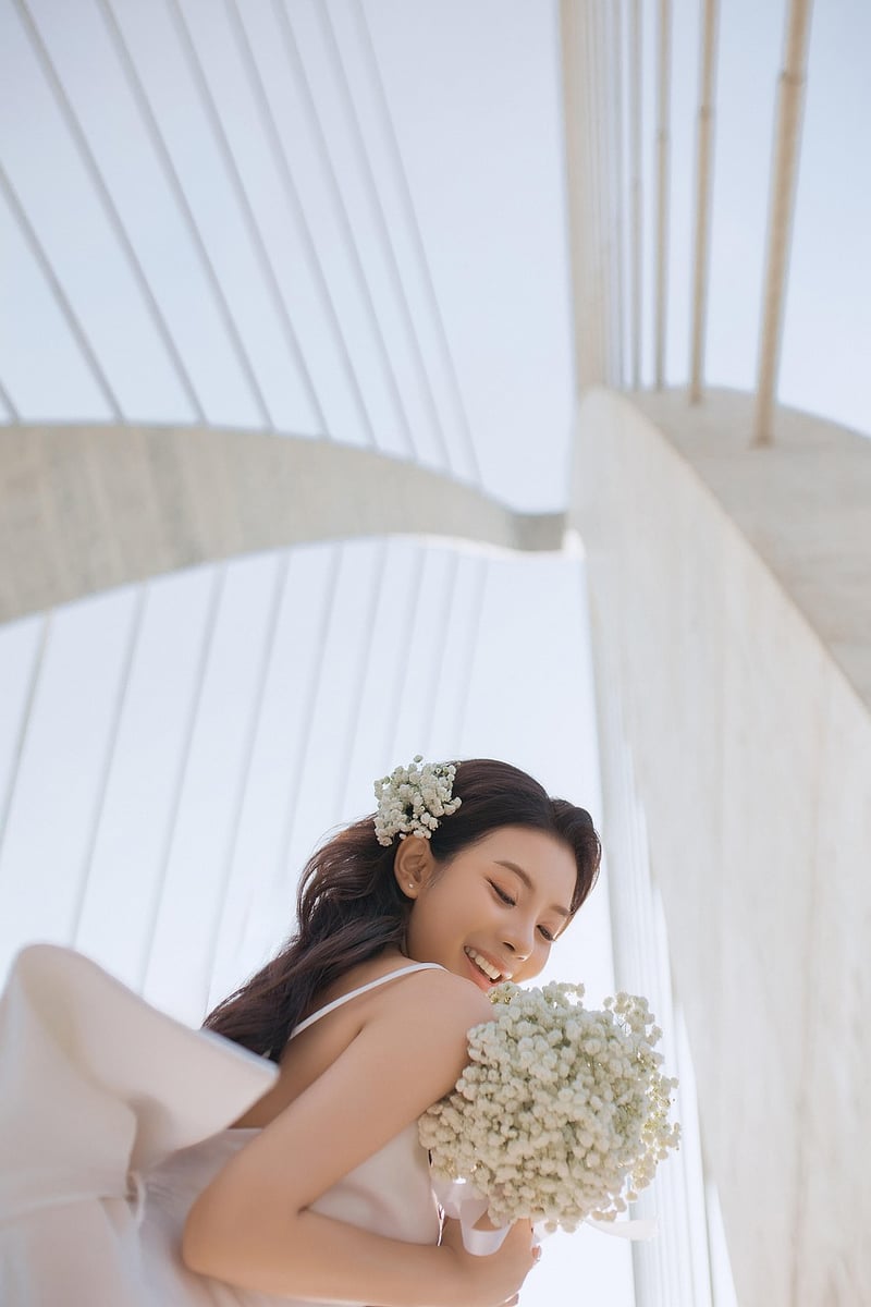 Bride in Earth-Tone Dress